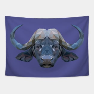 African  Buffalo Low Poly Art Tapestry