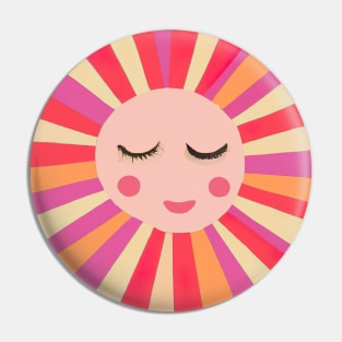 Minimalist Sun Face Pin