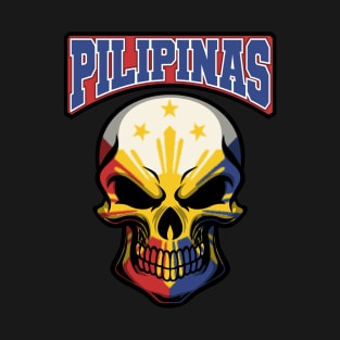 PILIPINAS FLAG IN A SKULL EMBLEM T-Shirt