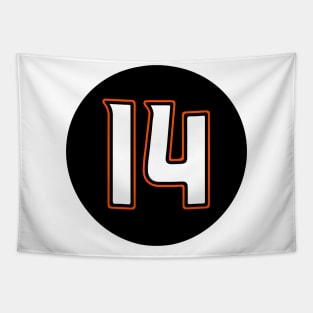 Adam Henrique Number 14 Jersey Anaheim Ducks Inspired Tapestry