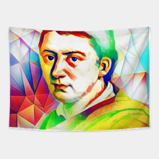 Friedrich Schlegel Colourful Portrait | Friedrich Schlegel Artwork 11 Tapestry