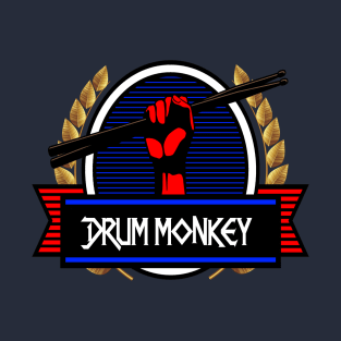 DRUM MONKEY Back & Front T-Shirt