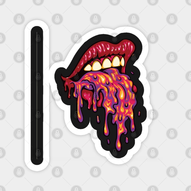 Lava emerging of girl's mouth Magnet by Right-Fit27
