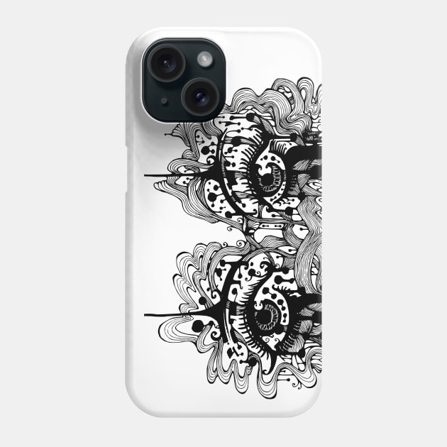 Abstract eye doodle art Phone Case by TKDoodle