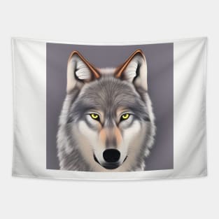 Wolf Face Illustrated In Pastels Tapestry