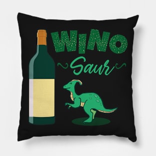 Winosaur Wine Dinosaur Pillow