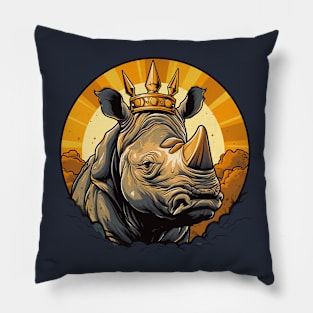 king rhino Pillow