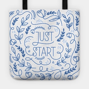 Just Start (blue) Tote