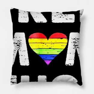 Free Mom Hugs Heart Rainbow LGPT Costume Gift Pillow