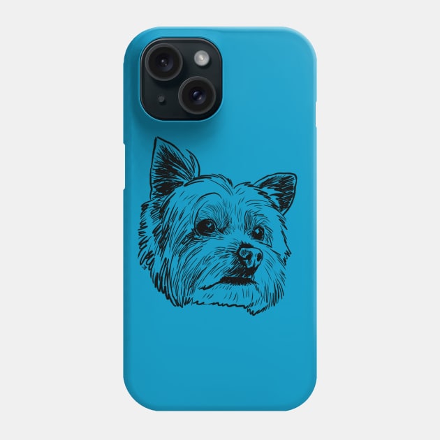 Yorkie Sketch Phone Case by Sketchy