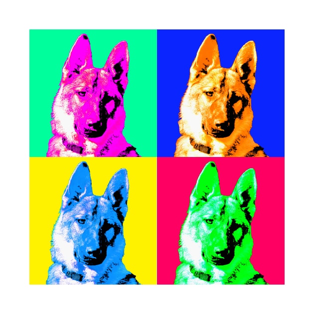 Pop Art - German Shepherd Dog by Naves