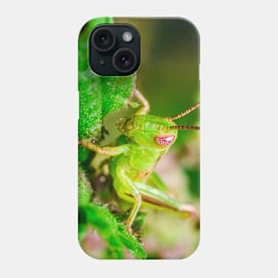 Young Grasshopper Macro Photography Phone Case