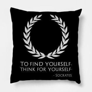 Classical Greek Philosophy Inspiring Socrates Quote Pillow