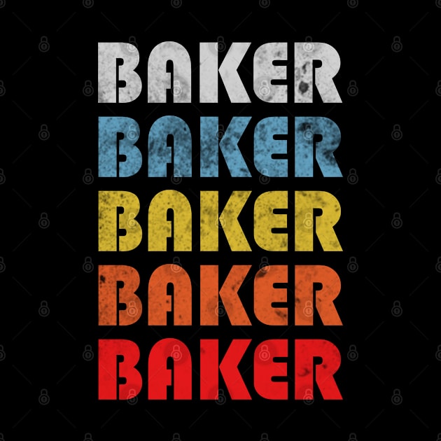 Baker gift retro design. Perfect present for mom dad friend him or her by SerenityByAlex