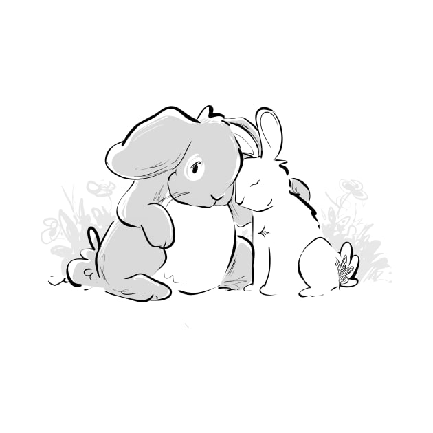 Bunny Cuddles by Jason's Doodles