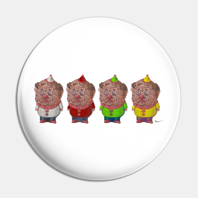 Nope the Clown Line UP | Goblin Clown Edition | Goblin Explosion | Cute Monster | Hee Haw Pin by Tiger Picasso