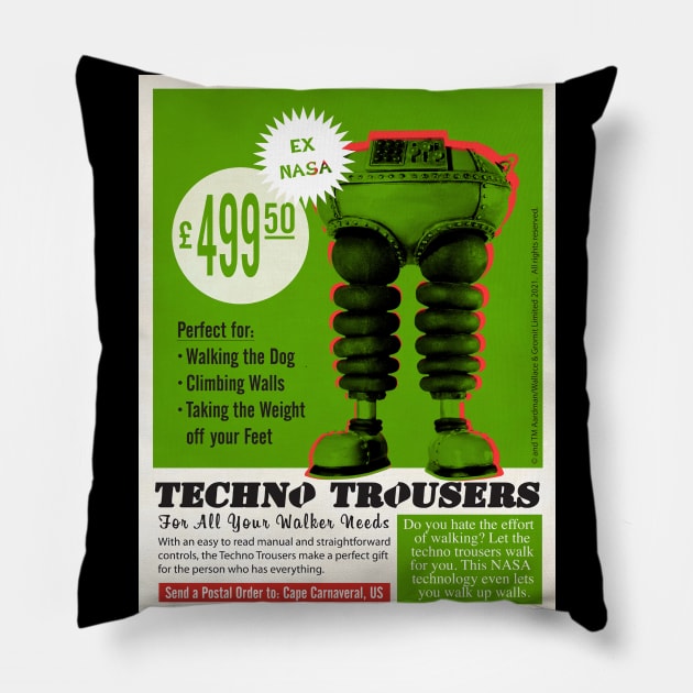 Wallace and Gromit – Techno Trousers Pillow by GWCVFG