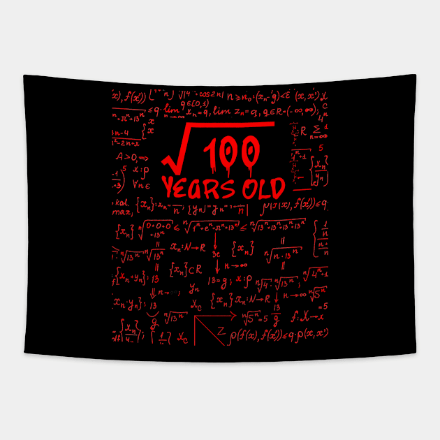 square root of 100 10th birthday 10 years old Tapestry by issambak