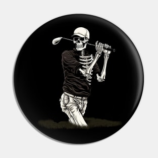 Skeleton Golfer Pin