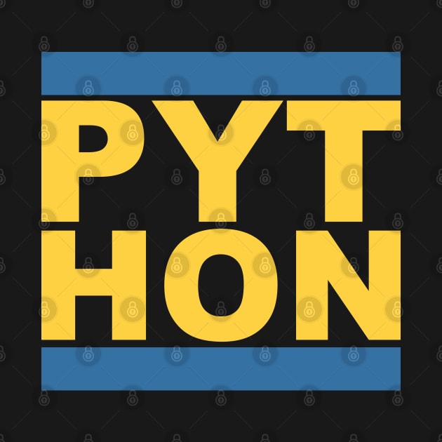 PYT HON Cool Blue & Yellow Design for Python Programmers by geeksta