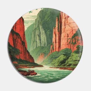 Cañon del Sumidero Chiapas Mexico Vintage Poster Tourism Pin