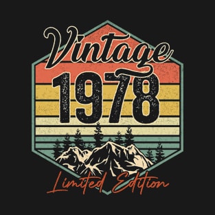 44 Year Old 44  Birthday Gifts Vintage 1978 Limited Edition T-Shirt