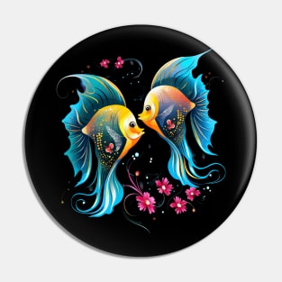 Angelfish Couple Valentine Pin