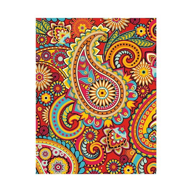 Fun Colorful Paisley Design by ColorFlowCreations