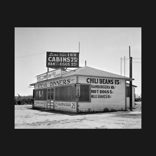 Roadside Diner, 1939. Vintage Photo by historyphoto