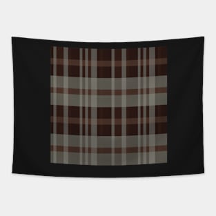 Dark Academia Aesthetic Iagan 2 Hand Drawn Textured Plaid Pattern Tapestry