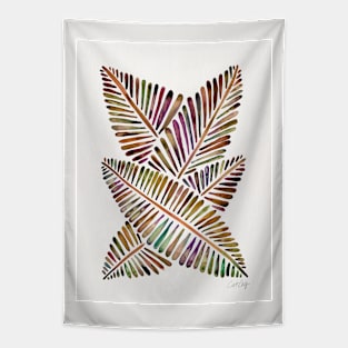 Sepia Banana Leaves Tapestry