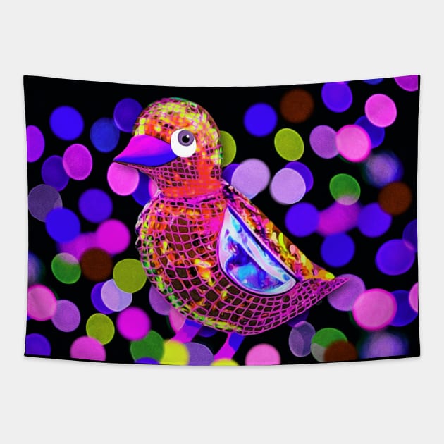 Electro Net Bird Tapestry by KC Morcom aka KCM Gems n Bling aka KCM Inspirations