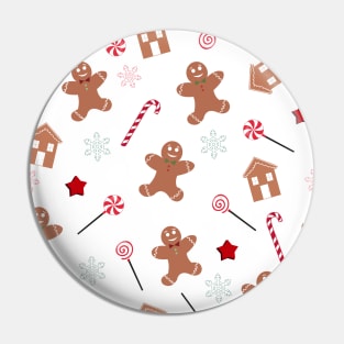 Gingerbread cookies and candies Christmas pattern Pin