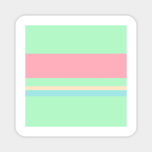 A rare setup of Soft Pink, Blue Lagoon, Light Mint and Bisque stripes. Magnet