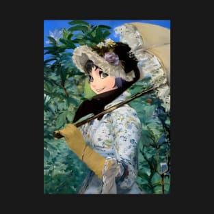 Beaux Animes Art ...Le Printemps painting by Édouard Manet re-imagined as an anime T-Shirt