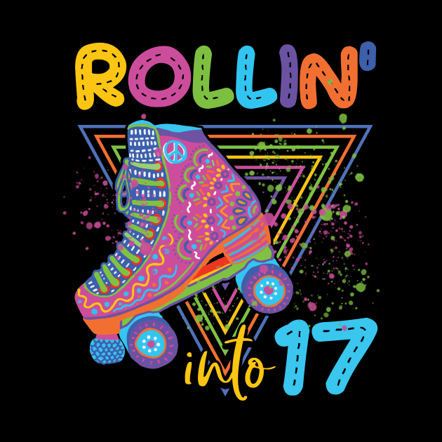 Retro Roller Girl T Roller Skating Birthday Gift Roller Skate Party Outfit Retro Vintage Rollin' into Derby tee Gift by truong-artist-C