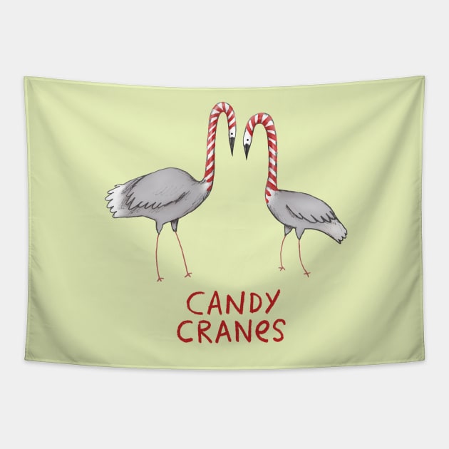 Candy Cranes Tapestry by Sophie Corrigan