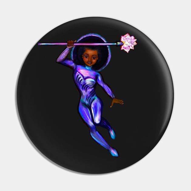 Black anime superhero girl from outer space with lights and smirk ! beautiful  black girl with Afro hair, brown eyes, Cherry pink lips and dark brown skin. Hair love ! Pin by Artonmytee