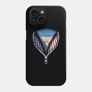 Nicaraguan Flag  Nicaragua Flag American Flag Zip Down - Gift for Nicaraguan From Nicaragua Phone Case