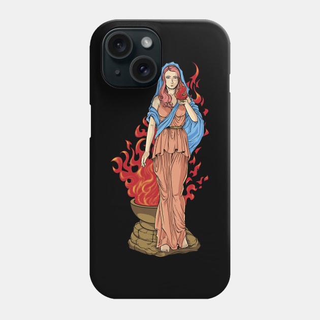 Goddess of Greek mythology - Hestia Vesta Phone Case by Modern Medieval Design