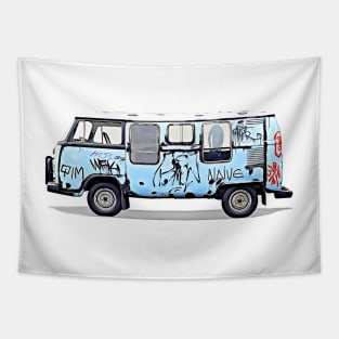 Graffiti Vintage Van Cartoon Tapestry