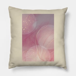 Blush pink and grey abstract modern watercolor trendy art Pillow
