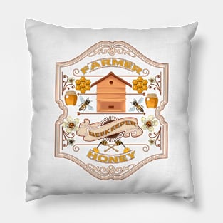 Beekeeper Farmer Honey Pillow