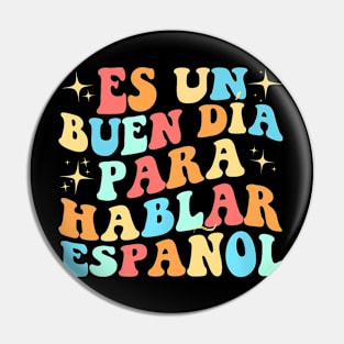 Cute Spanish Teacher Groovy Pin