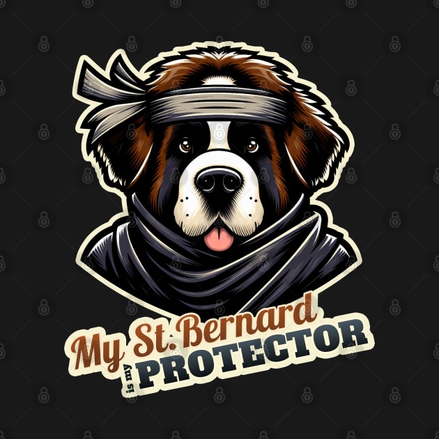 Ninja St. Bernard by k9-tee