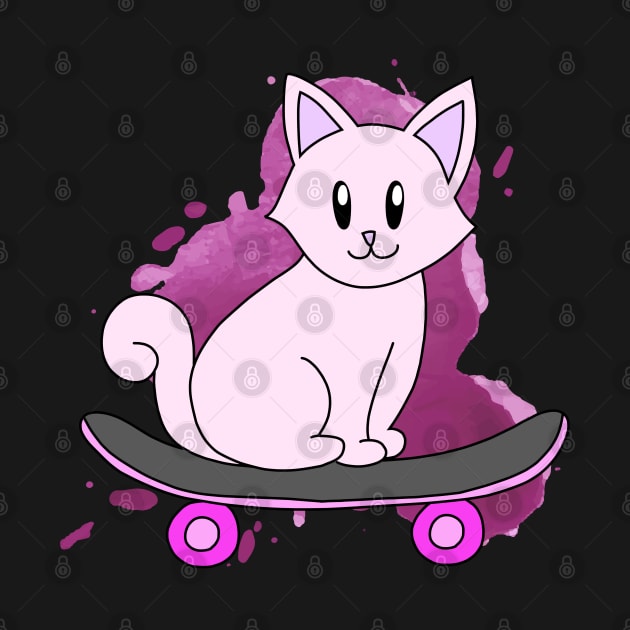 Pink Skater Cat by pako-valor