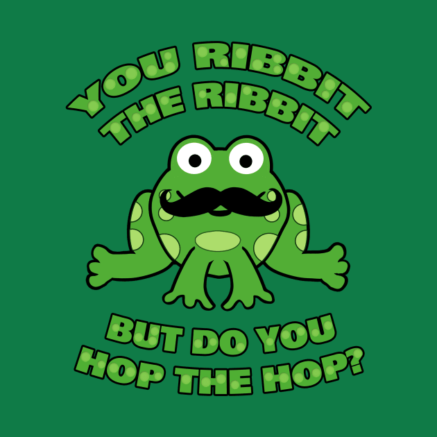 Funny Mustache Frog Hop the Hop by JerryWLambert