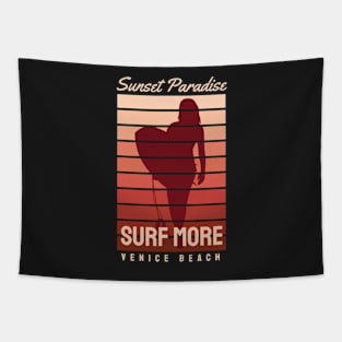 Sunset Paradise Surf More Venice Beach Tapestry