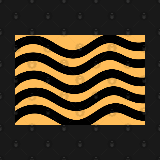 Orange and Black Wavy Lines by BirdsnStuff