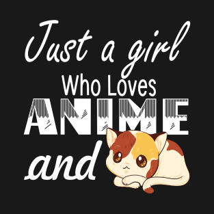 Anime and Cats Lover for Teen Manga kawaii Graphic Otaku T-Shirt